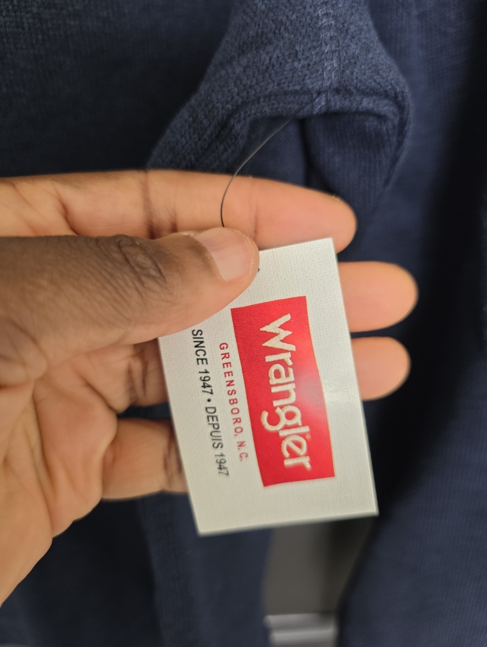 Wrangler 1/4 Zip Pullover Men’s Sz M Blue Fleece Sweatshirt Henley Casual NWT - Picture 7 of 10